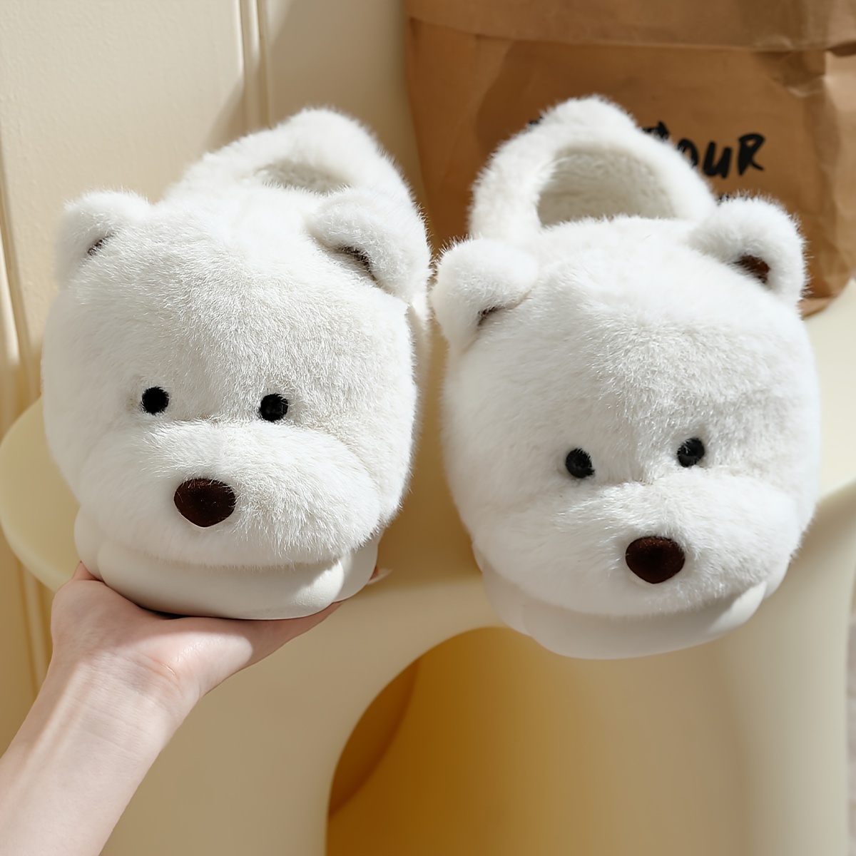 

Men's Cute Cartoon Slippers, Comfy Non Slip Casual Shoes For Men's Indoor Activities