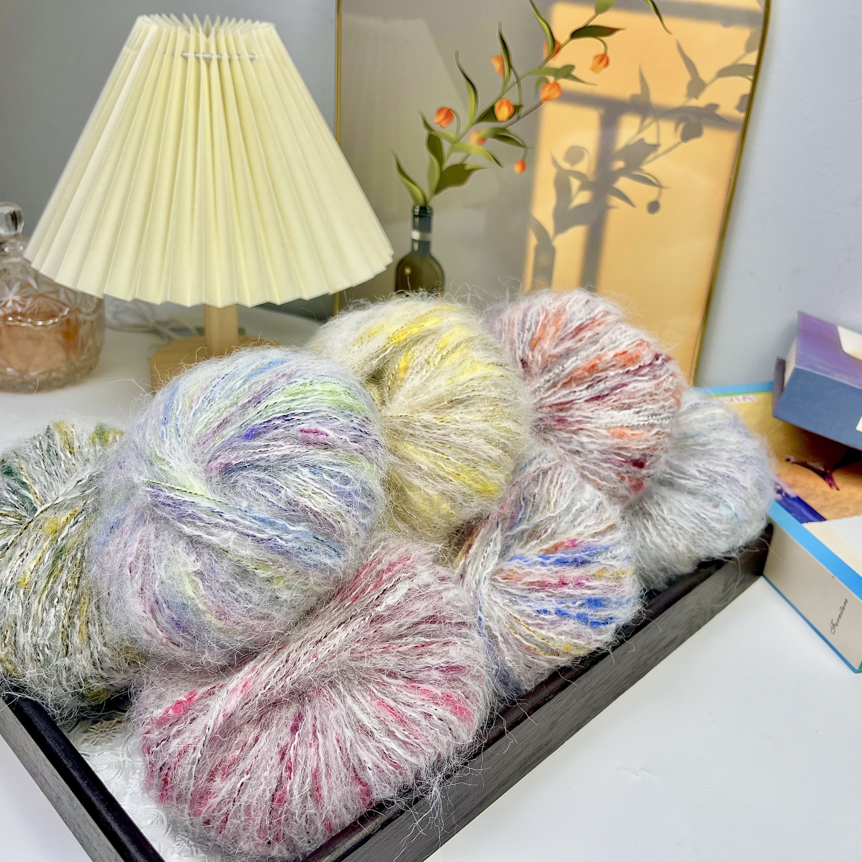 

[10 ] Mohair Contains 70% Mohair And 30% , Wool, And , Suitable For 4.0-5.0 Knitting