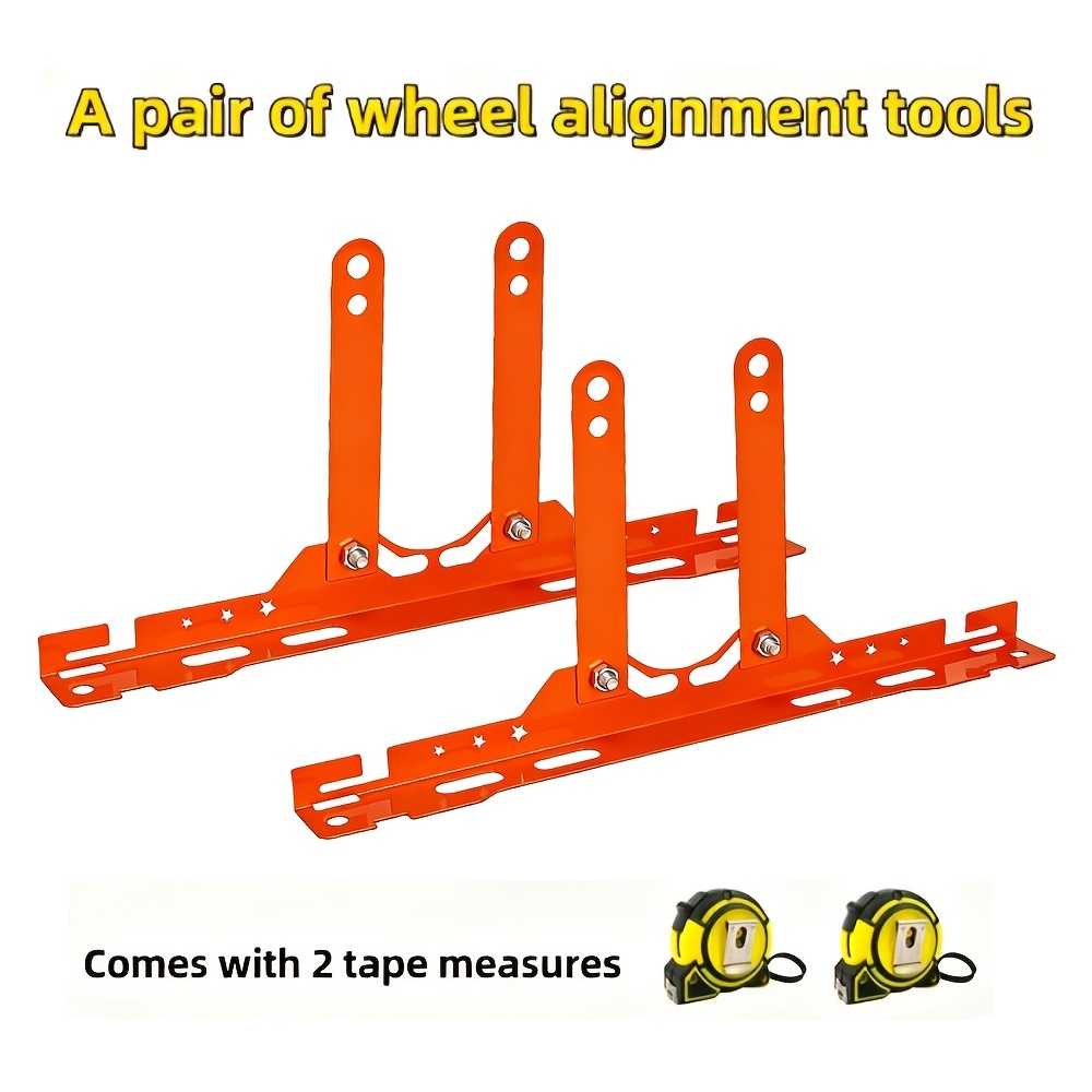 Paired Wheel Alignment Tool with 4 Extended Fixing Plates