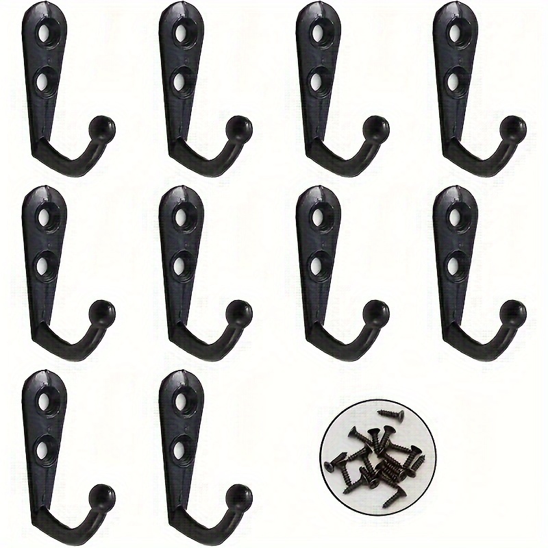 TEMU 10 piezas de ganchos pequeños de pared de estilo vintage, ganchos individuales para baño, armario, guardarropa y detrás de puertas