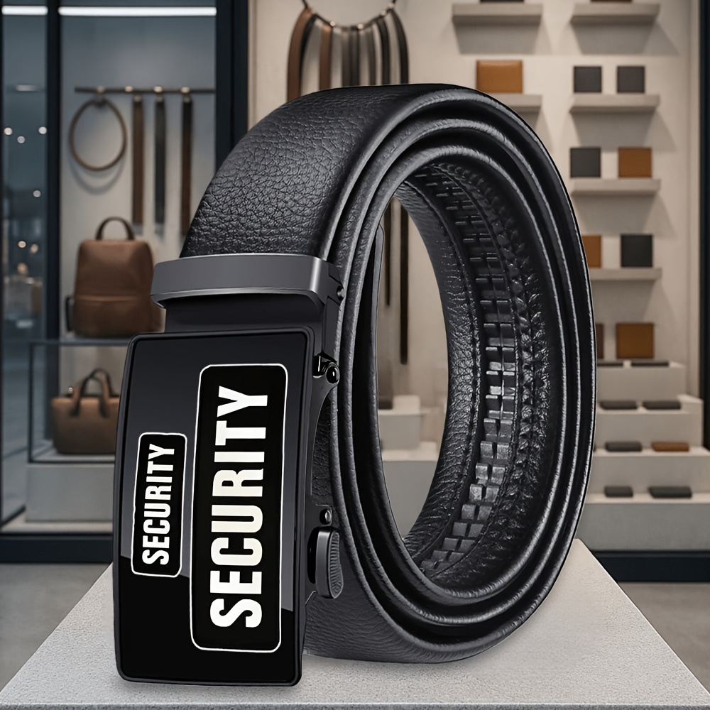 TEMU 1 Premium Versatile Solid Novelty Men's Belt - Ideal For Daily Commuting, Perfect For Styling With Trendy Jeans - Unisex - A Fine Belt For