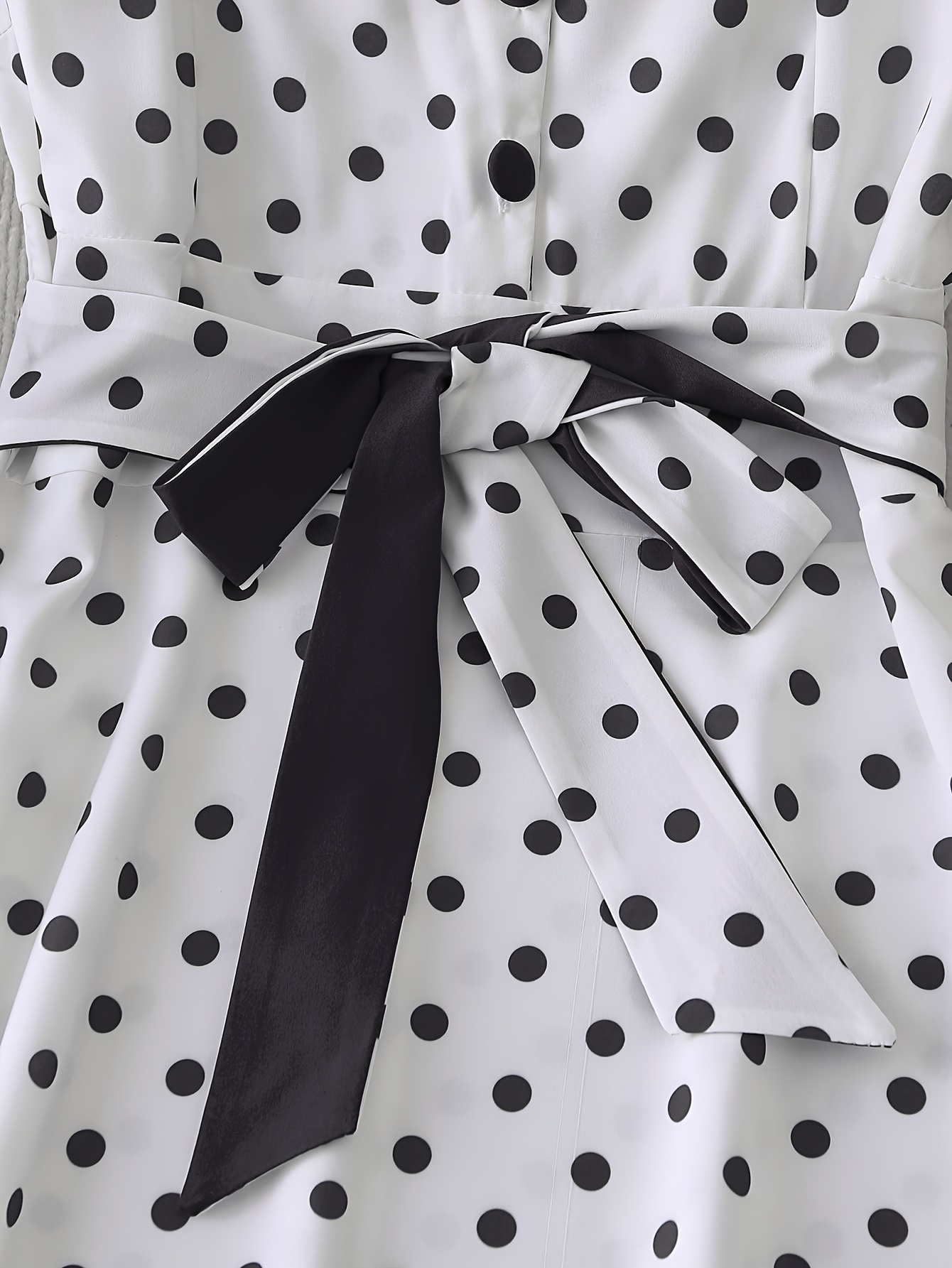 womens 1950s vintage polka dot a line dress belted waist bow - Temu