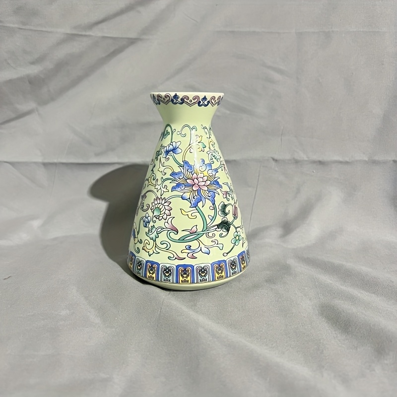 TEMU Vintage Enamel Ceramic Vase - Elegant Floral Arrangement Piece For Home Decor, Perfect Gift For Motherâs Day, Christmas, Weddings, And More,