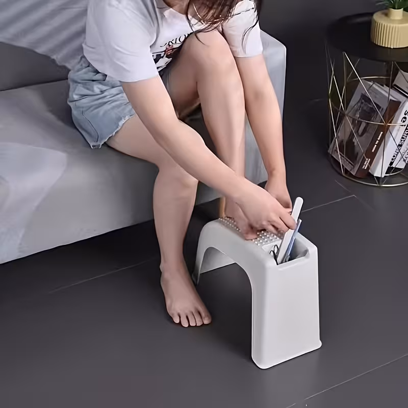 office footrest mat plastic stool multi functional nail art step stool household bathroom anti slip low stool footrest Product details 0