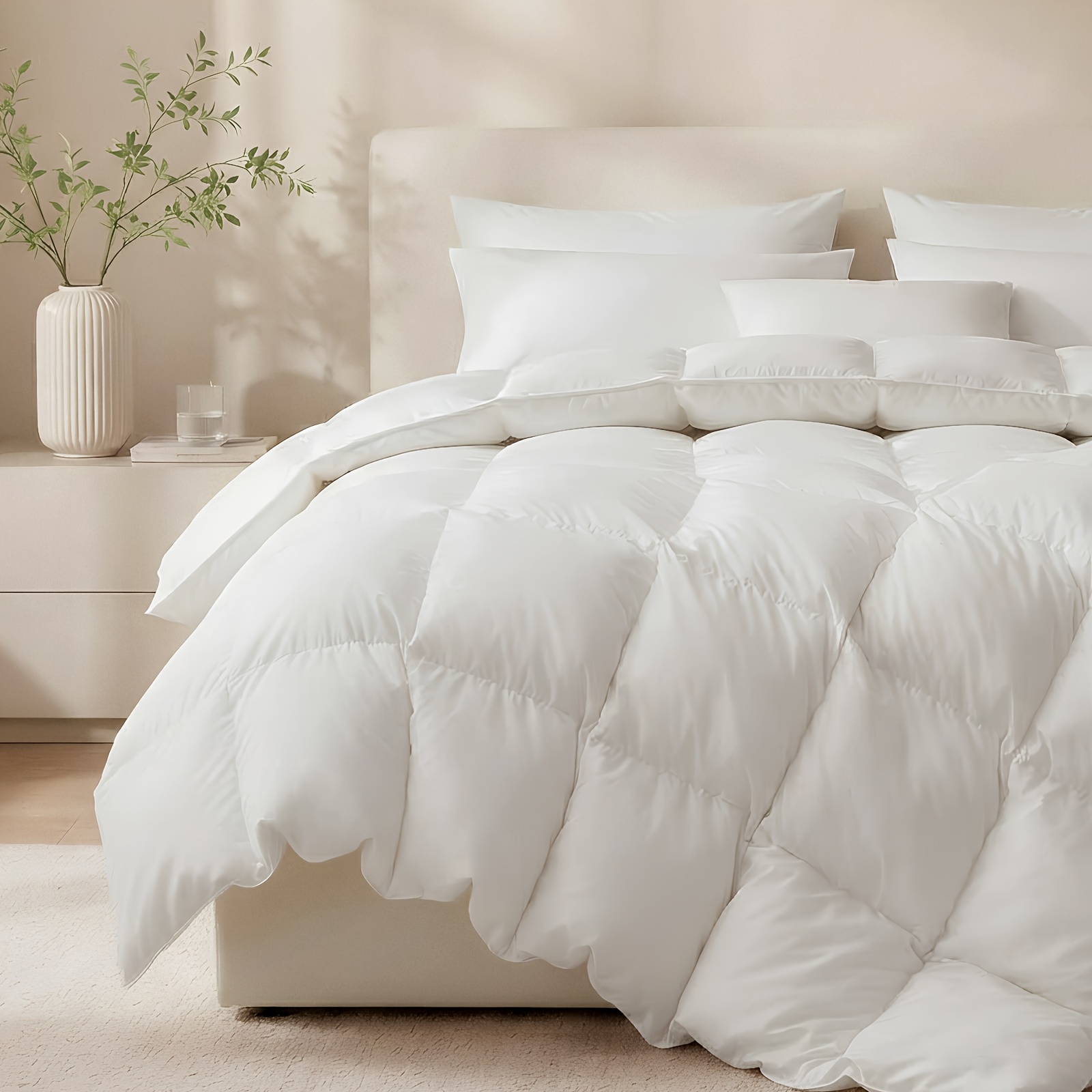 TEMU 400 Gsm Winter Duvet & Comforter Suitable For , Thick Warm Quilt With Down Alternative Fill, -tex Certified Bedding, Machine Washable