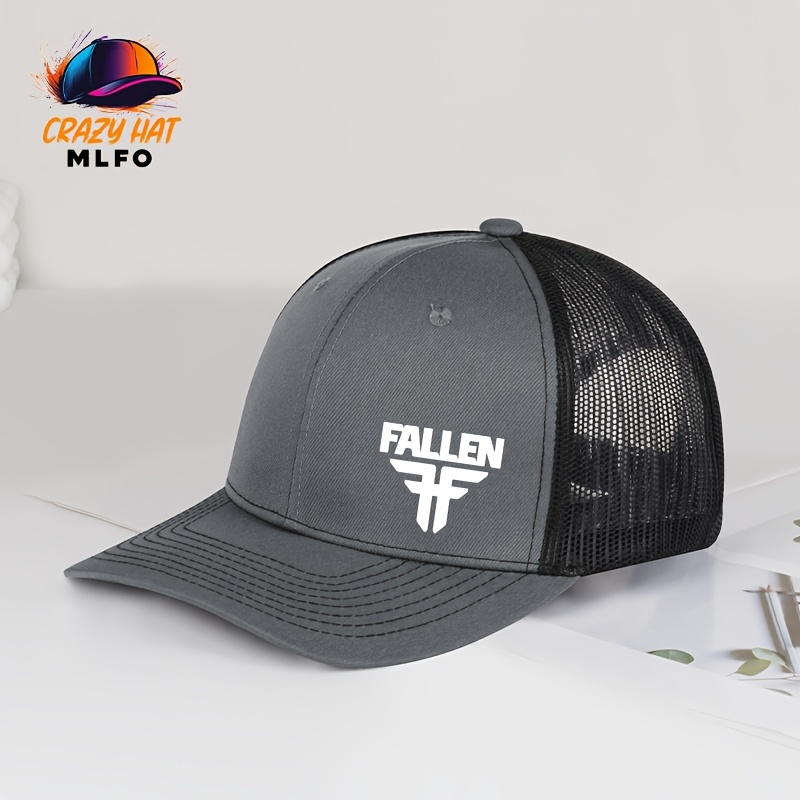 TEMU Gorra Trucker MLFO FALLEN con Estampado de - Ajustable con Cierre Snapback, Parte Trasera de Malla Transpirable, Gorra de Béisbol Ideal para