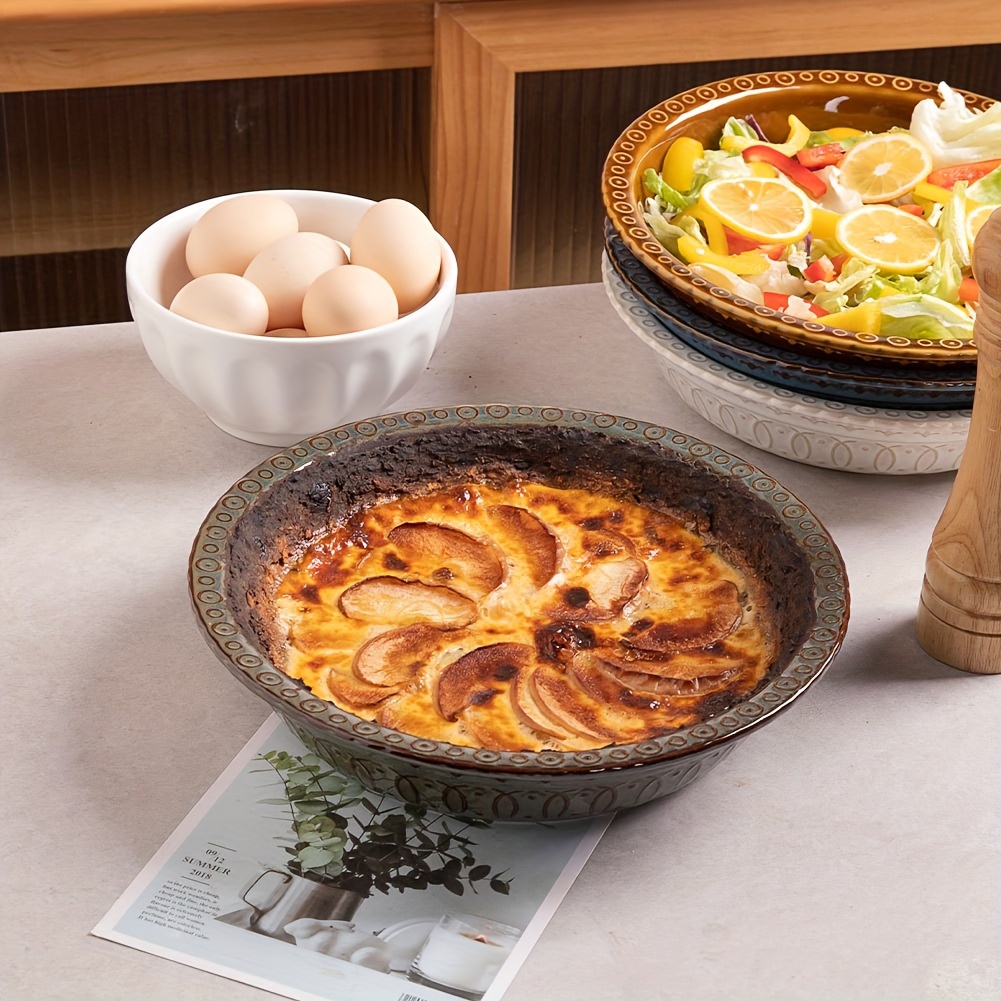 Hvh 10 In Pie Pan 10 Inch Deep Dish Pie Pan Deep Ceramic Pie Pan Edge