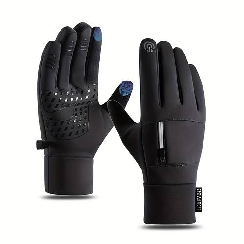 1 pair mens winter warm gloves outdoor sports windproof gloves outdoor running fishing skiing gloves unisex cold proof gloves