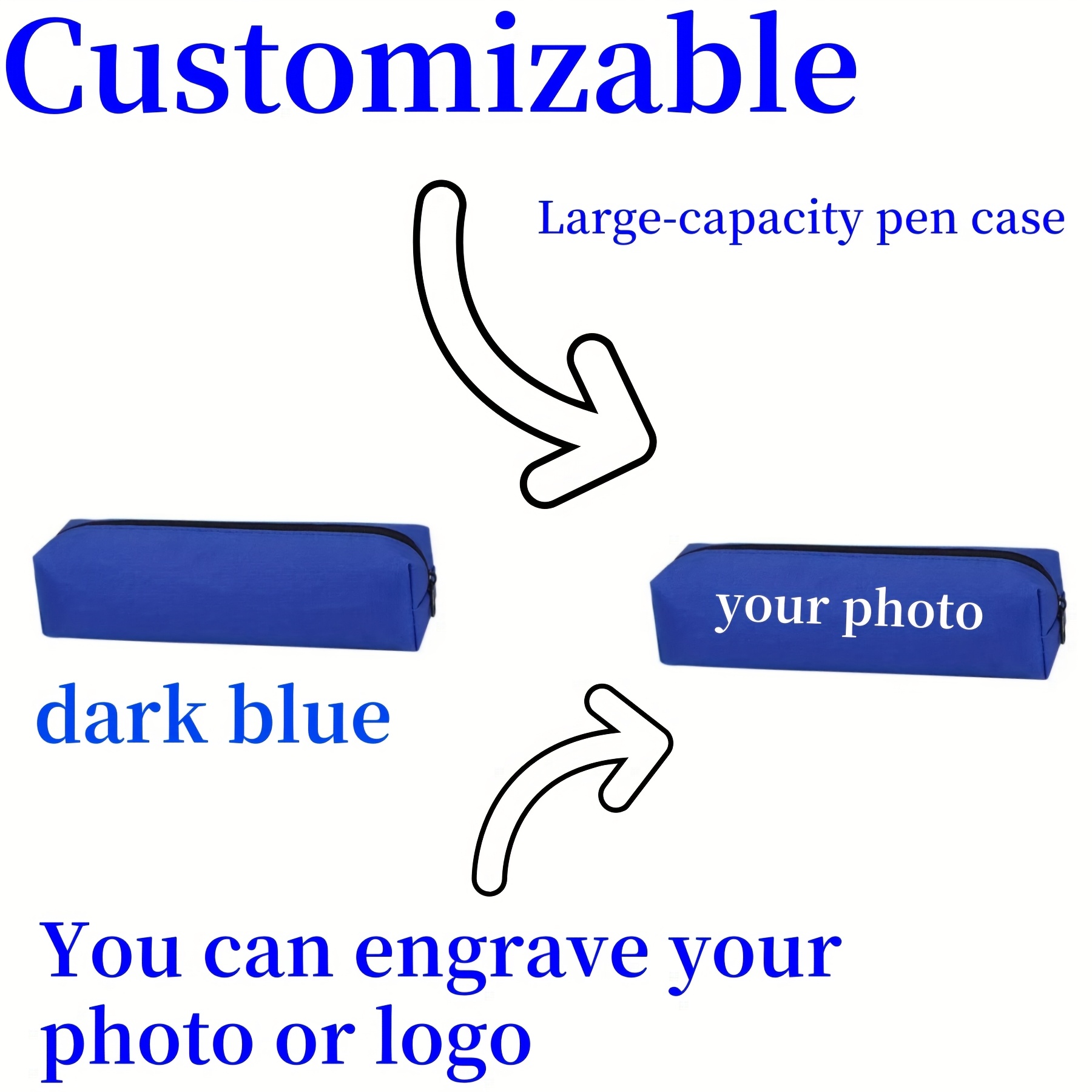 TEMU [customizable] 8pcs Personalized Stationery Pouches/pencil Cases - Customizable With Private Logo, Photos, Images. Easy And Spacious Pencil