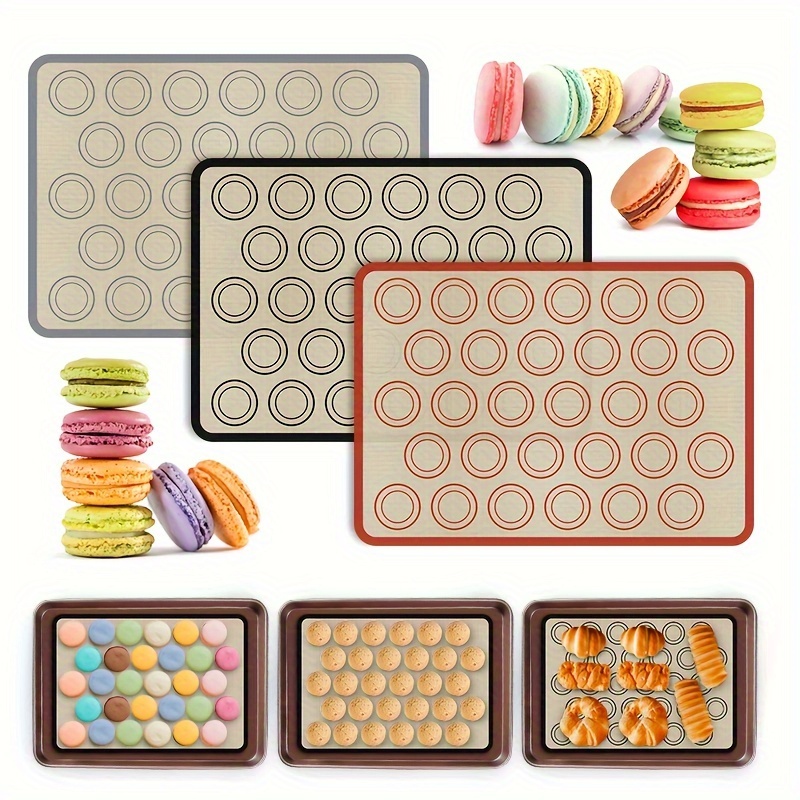 

Food Grade Silicone Baking Mats: 4 Sizes - Macarons, Cookies, And More - Christmas, Thanksgiving, Easter, Hanukkah, And Themed Designs