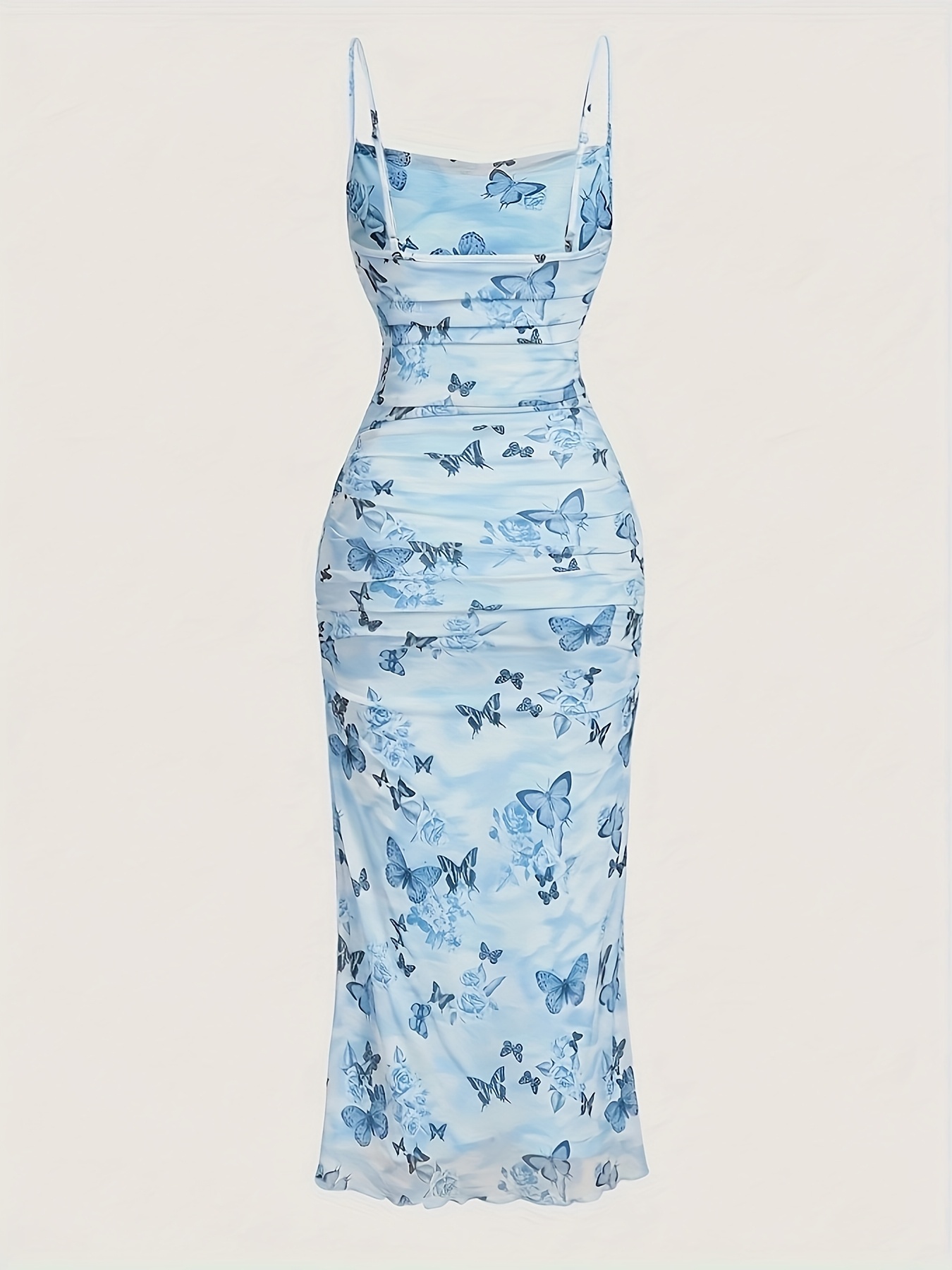 Marble Print Off Shoulder Bodycon Dress, Elegant Ruched Split Midi Dress, Women's Clothing For Party Dressing