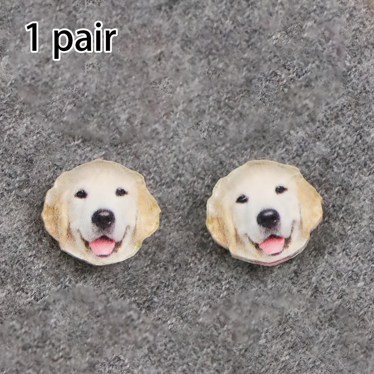 TEMU Pendientes de dije con personalizado A1 - Pendientes acrílicos con foto personalizada, pendientes para mujer, pendientes con foto de mascota,