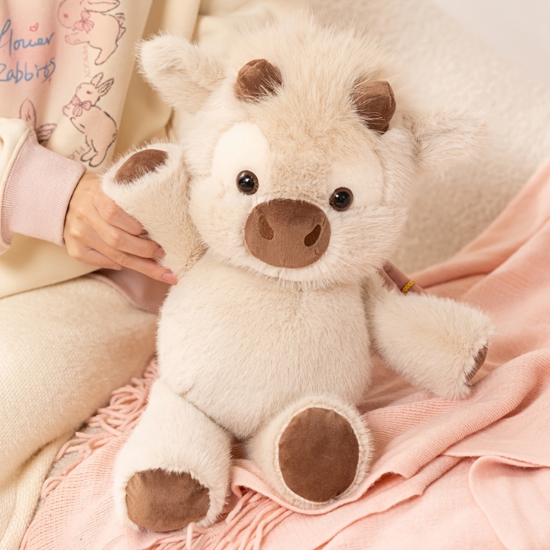 juguetes de peluche de vaca de las    , adorables animales de peluche   kawaii y osos de peluche, vaca mascota peluda adorable, decoración bonita para el hogar, regalos   para   y familiares para  :  , navidad, halloween y  