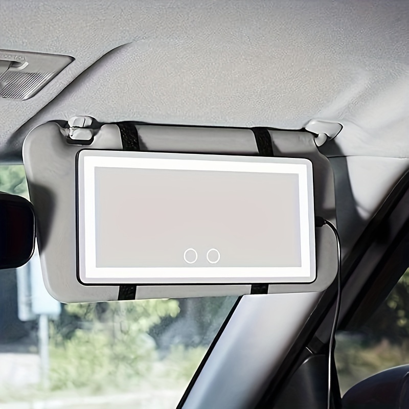 

Car Sun Visor Vanity Mirror, Rechargeable Led Makeup Mirror With 3 Light Modes & Dimmable Touch Screen, Car Mirror Accessories For Women Girl