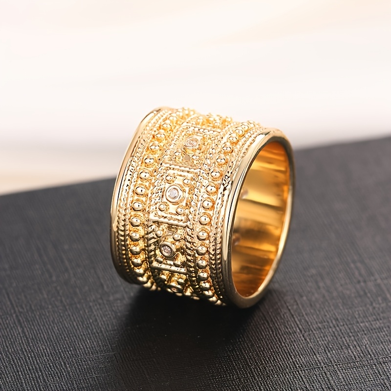 Vintage Ethnic Synthetic Zirconia Anniversary Ring