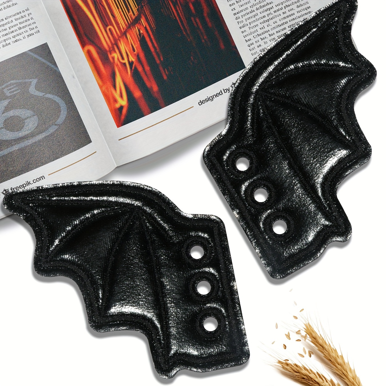 

1pair Detachable Decorative Accessories, Bat Shaped , Suitable For , , ,