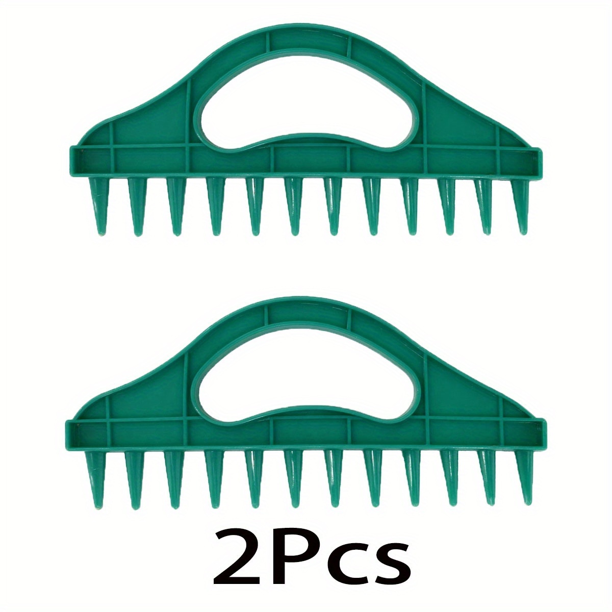 Image of 2pcs Handheld Seed Sowing Tools And Soil Puncher | Heavy-duty Green Plastic Precision Planter For Vegetables, Flowers, Lawn Gardening - Lightweight Portable For Beginners And Professionals