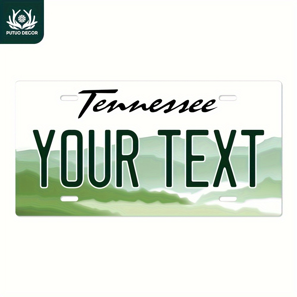 

Custom Vintage Tennessee License Plate Metal Sign - Personalize With Your Text, Ideal For Home, Farmhouse, For Man Cave, Garage, Bar, Or Club Wall Decor