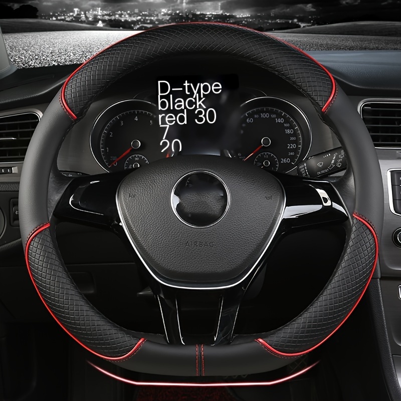 TEMU Xuanhuang & Pvc Steering Wheel Cover - Fit , Enhances Car Interior