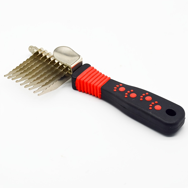 TEMU Pet Comb Detangling Comb For Cats And Dogs, Deshedding Comb, Grooming Rake For Long-haired Dogs, Detangling Tool, Cat And Dog Grooming Tool