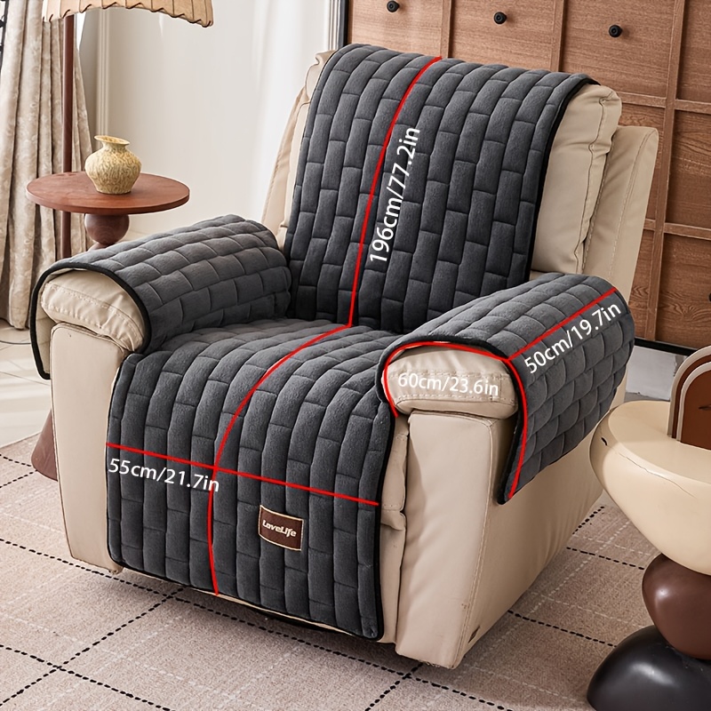 TEMU A Single Piece Of Anti-slip Flannel Cover For Sofas - Cushion Protector Made From Elastic Fabric That Prevents Slipping, Friendly For Pets;
