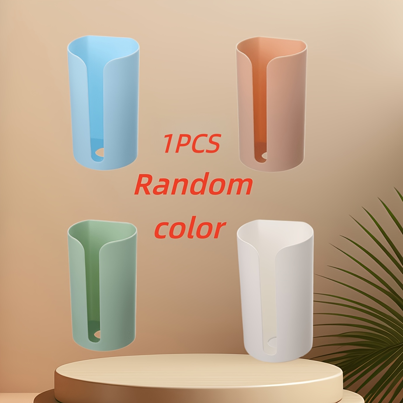 TEMU Random Color 1pc Wall-mounted Trash Bag Dispenser - No-nail Multi-functional Kitchen Organizer