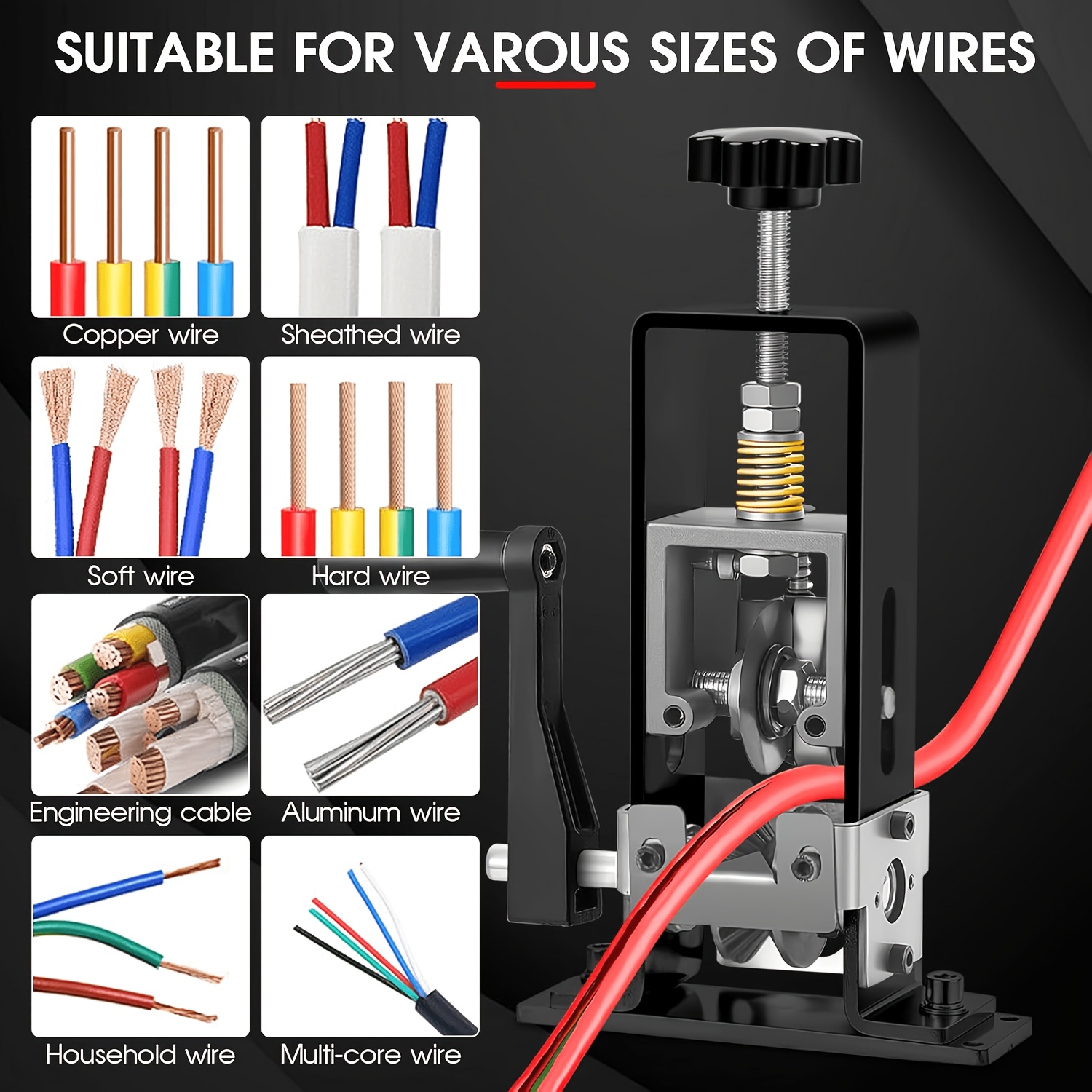 Electric Cable Peeler, Cable Stripper, 1-25Mm Stripping Machine, Stripping Tool, Cable Stripper for Cutting Stripping Scrap, Cable Peeler