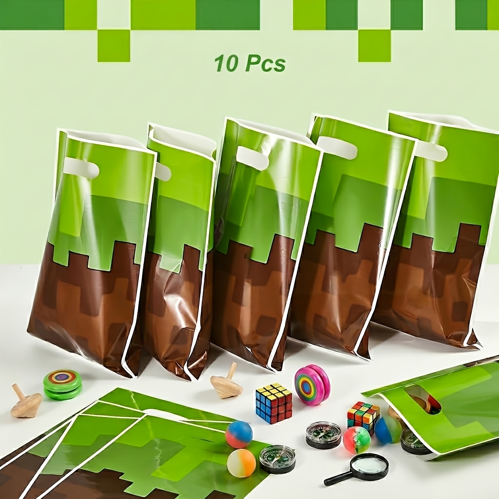 Image of Gift For Her/him 10-50pcs Favor Bags, Video Game Goodie Bags With Handles For Birthday Party Shower Game Theme Party, Christmas, Halloween