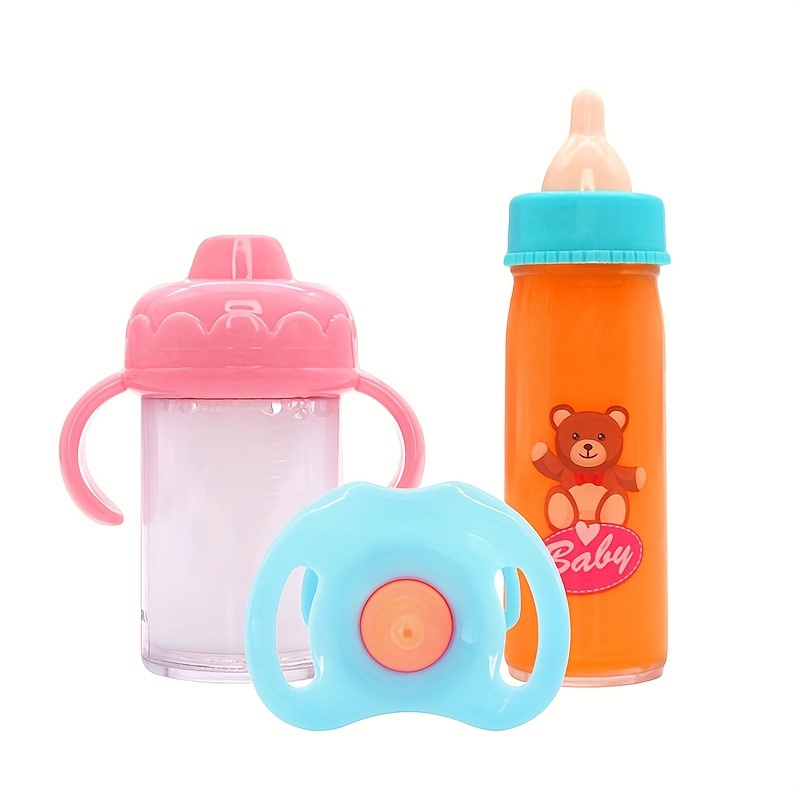 

Magic Disappearing Milk Pretend Play Set For Baby Dolls - Includes Silicone Bottle, Pacifier & Accessories - Perfect Gift For Christmas, Halloween, Birthdays - Ages 3-14