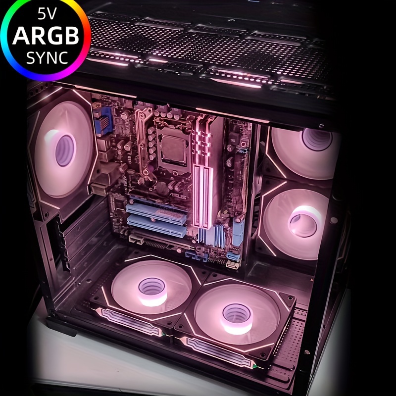 prism 4 pro case cooling fan pwm for smart temperature control with argb lighting compatible with servers details 8