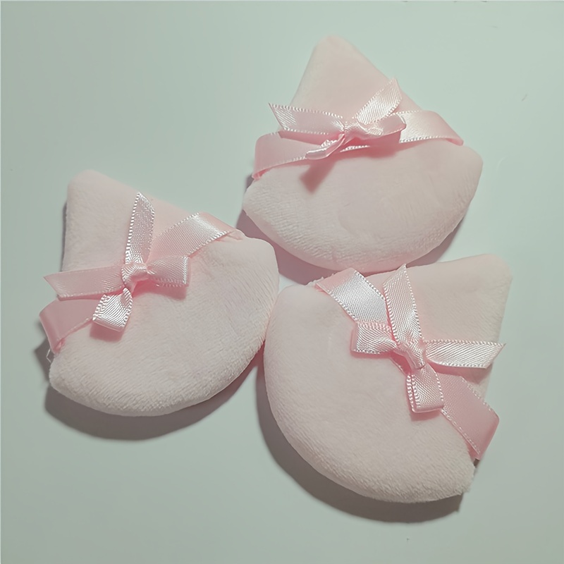 

3pcs Set Bow Puff Face Is Suitable For Loose Powder And Honey Powder. Blush Powder Makeup Beauty Tool Sponge