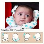 1pc cartoon pattern shaped headrest pillow polyester fiber neck support cushion for strollers and car seats ideal for 0 3 years travel and home use perfect christmas and thanksgiving gift