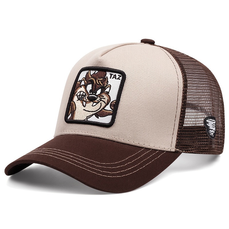 E-shop Looney TAZ Serie Baseballkappen mit Stickerei für Herren und Damen, Outdoor-Sportveranstaltungen, Baseballkappen mit Netz für die Straße