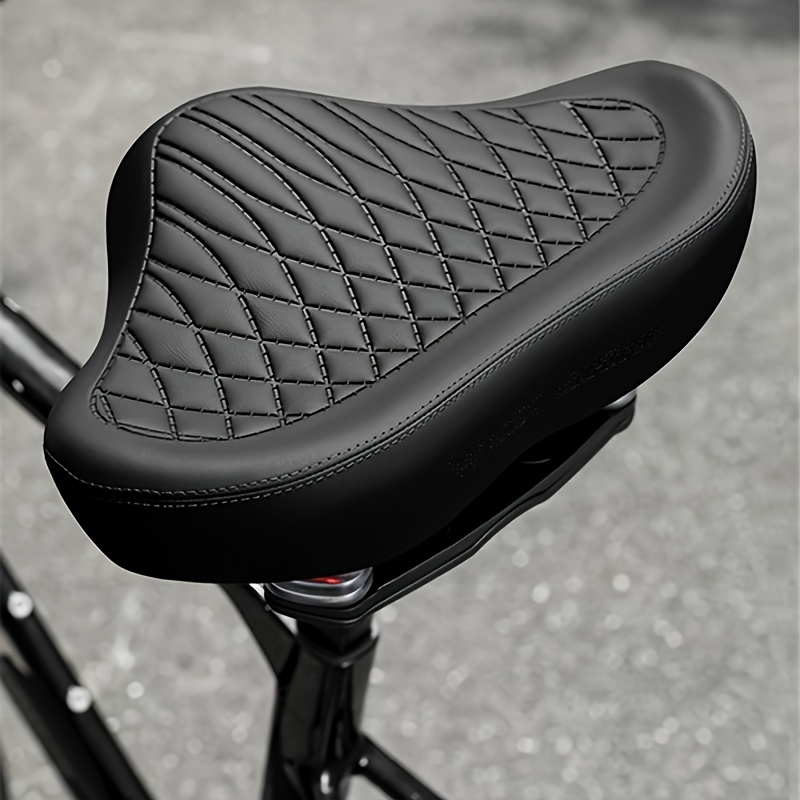 TEMU 1 Extra-large Widened Bicycle Seat Cushion, Soft And Comfortable Shock-absorbing Bicycle Seat, Universal Equipment For Outdoor Cycling, Retro