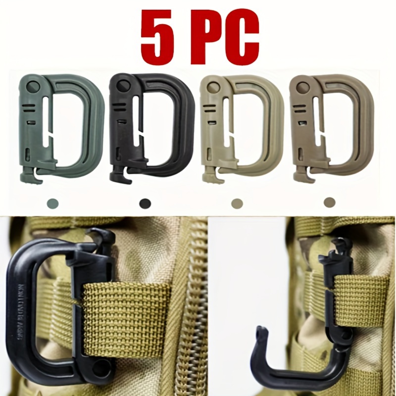 6pcs Pack Tac Link Plastic Carabiner D-Ring Key Chain Clip Spring Hook Moll  Tactical Backpack Outdoor Camping Buckle Snap Hook Travel Kits : :  Sports & Outdoors