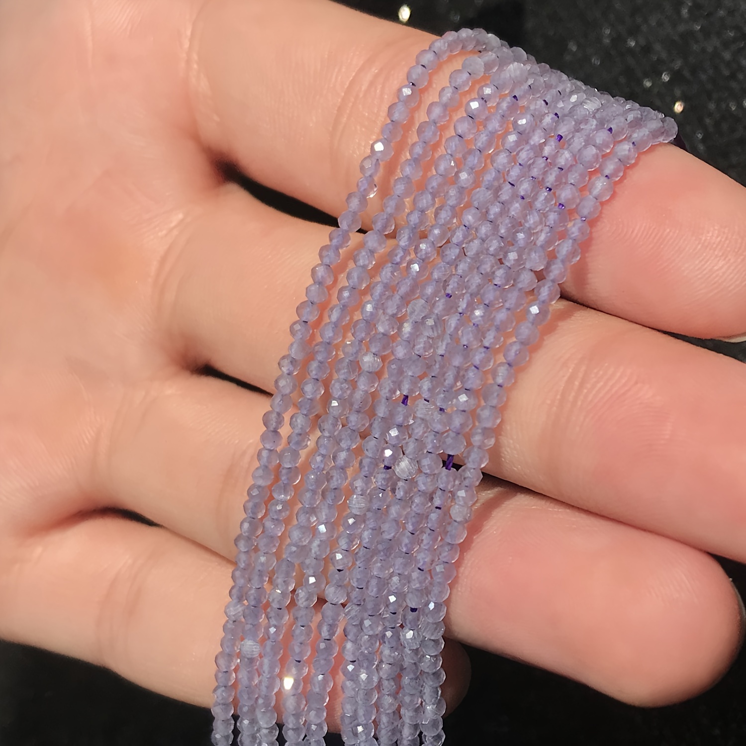 TEMU 176/122 stuks Donkerpaarse Gefacetteerde Kattenoog Kralen met Sprankelend Effect - 2-3mm Kleine Spacer Kralen voor DIY Sieraden Maken, Armbanden
