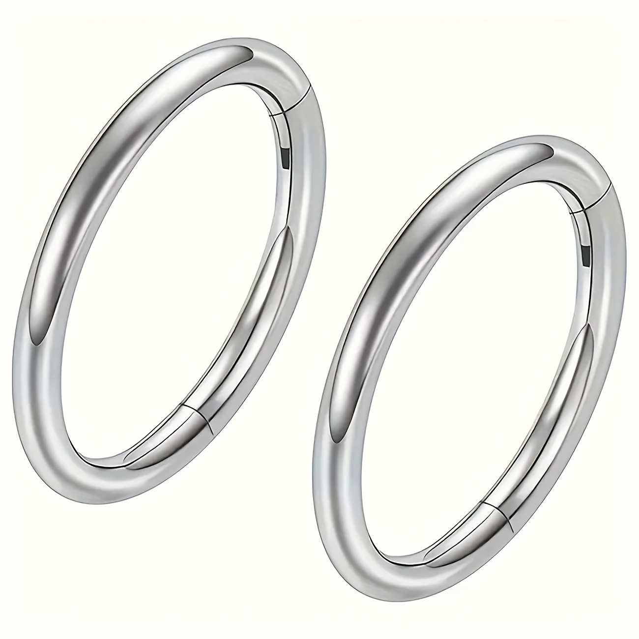 TEMU Set anelli per naso in acciaio chirurgico 14G 16G 18G 20G 83.48 Oz per donna - per piercing CZ a cerniera per setto e cartilagine, design