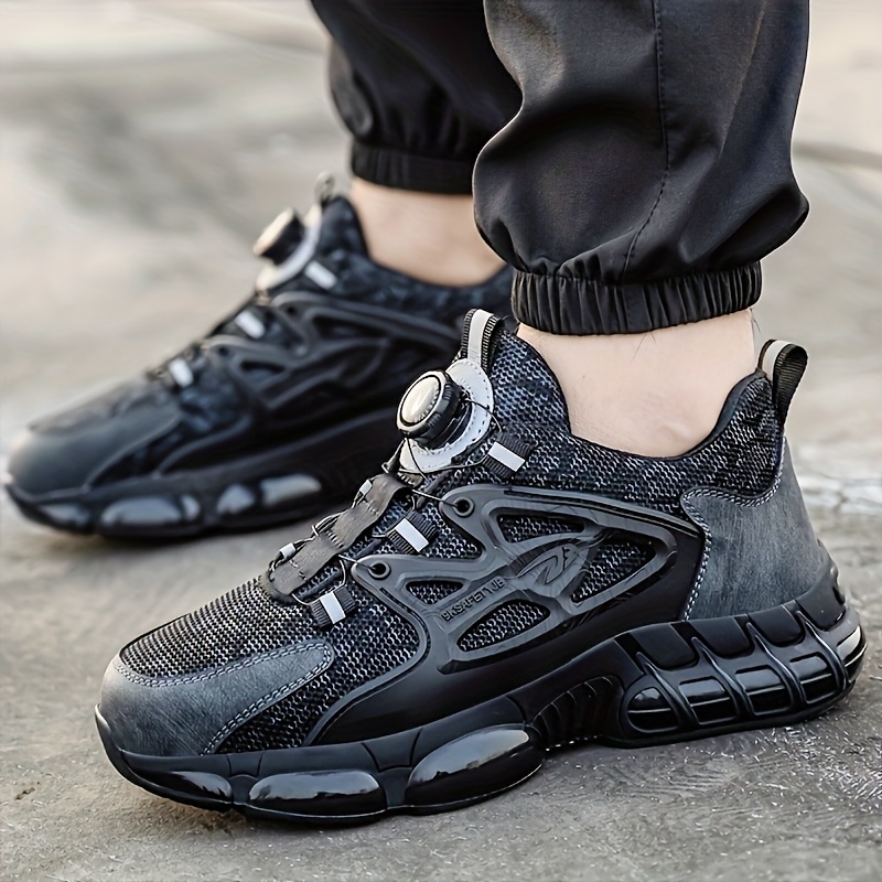 Zapatillas de seguridad transpirables para hombre y zapatos de  protectores con cierre giratorio, cómodos para uso