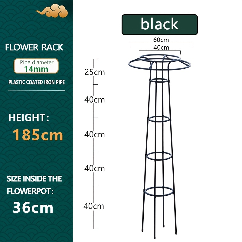 TEMU A 1pc Double-ring Umbrella-shaped Flower Rack For Climbing Plants, Suitable For Supporting Roses And . This Gardening Structure Is Stable And