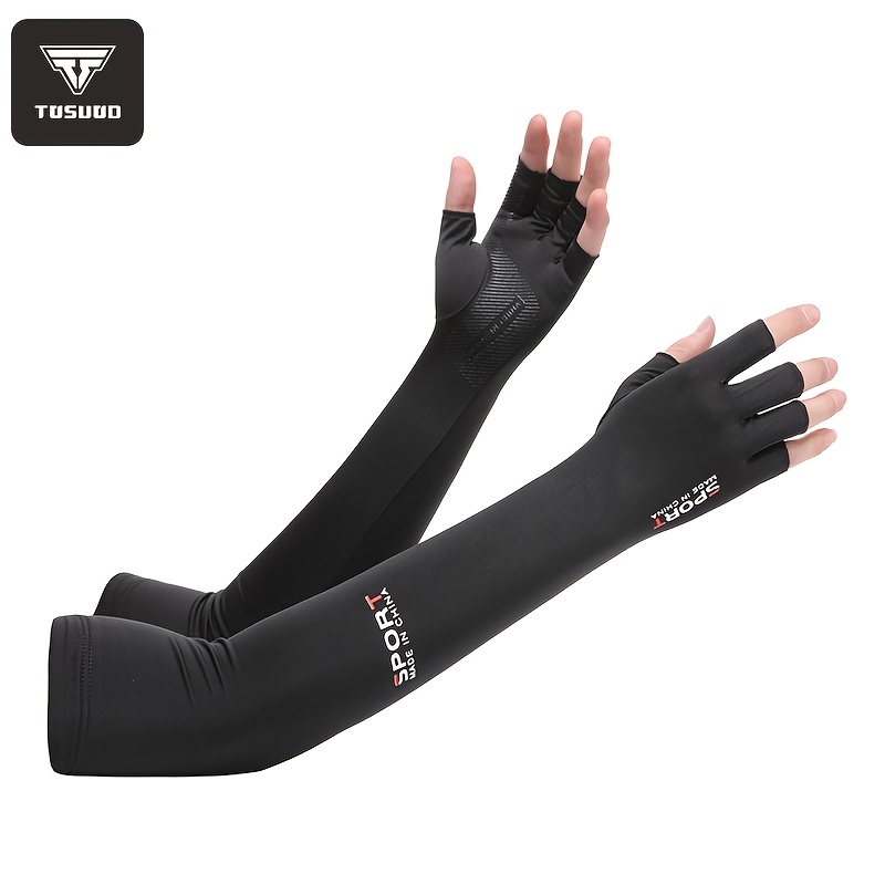 TEMU TOSUOD Homme et Femme ; Gants de 'extérieur demi-doigts, conduite, de glace, manchons de protection, cadeau de Noël