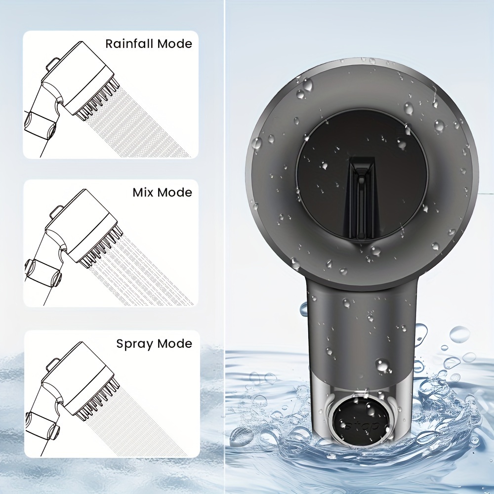 filtered shower head high pressure water flow and multiple spray modes shower head with filter power wash for hard water showerhead with on off switch for pets bath 1