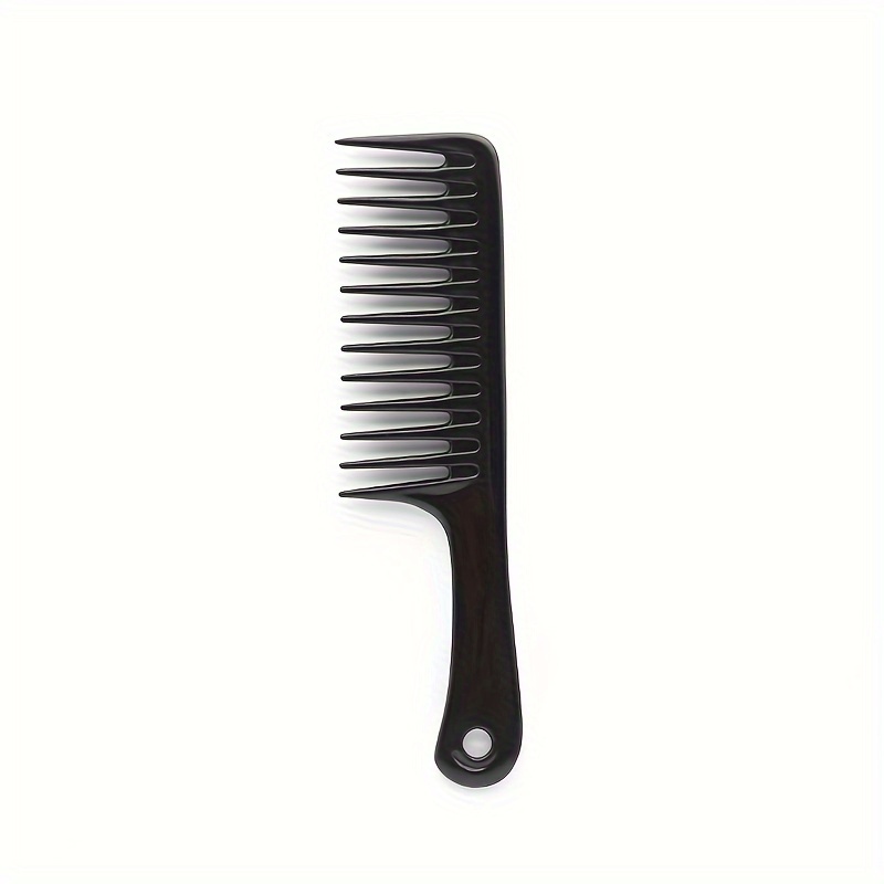 TEMU Premium Large Wide-tooth Hair Comb For Afro Styling And Detangling, Abs Plastic With Smooth , Includes Black Paddle For , Ideal For All Hair Types