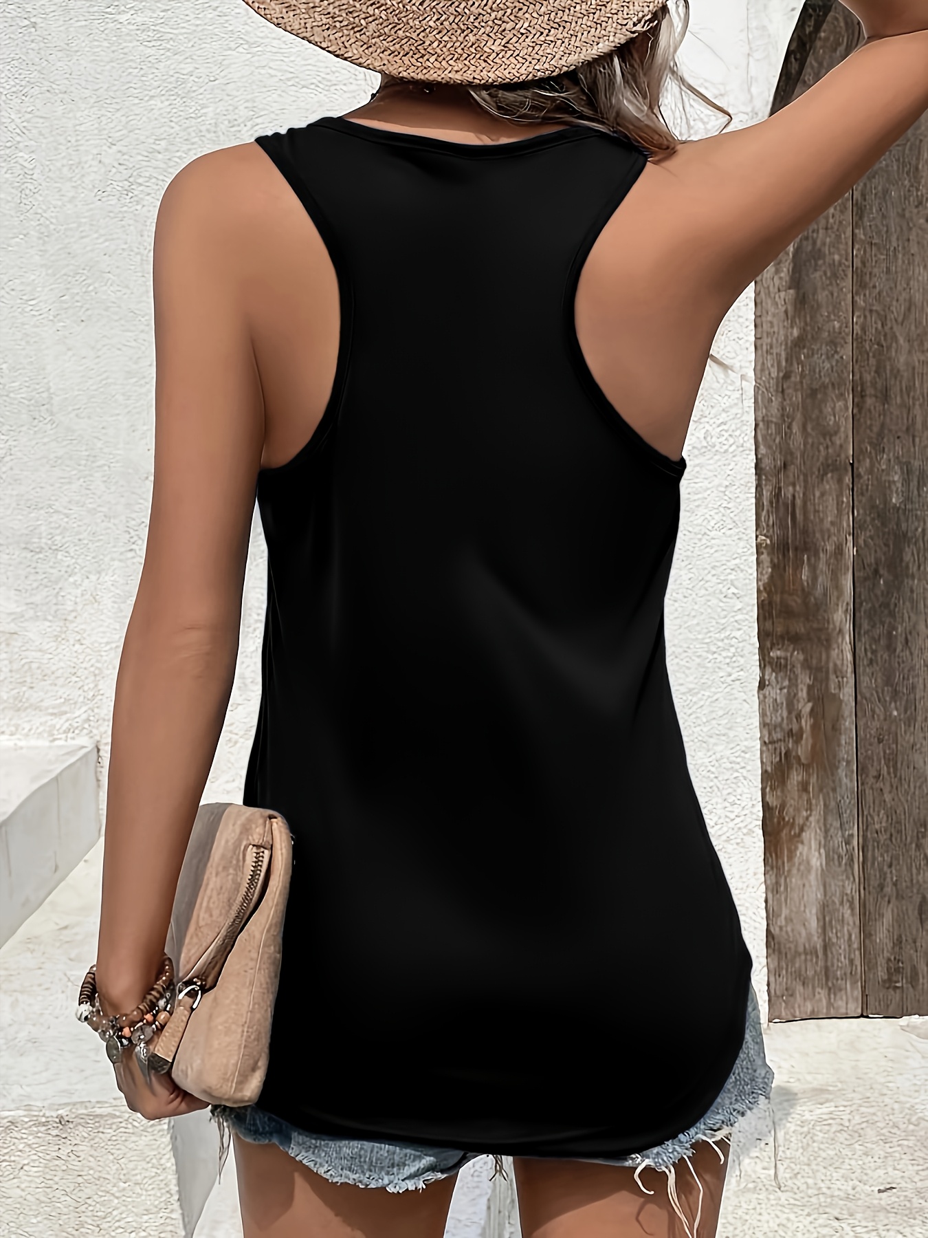 Top de Tirantes de Serpientes del Sur para Mujer Camiseta Sin Negra  Casual con Serpiente Verde y de Poliéster, Lavable a Máquina