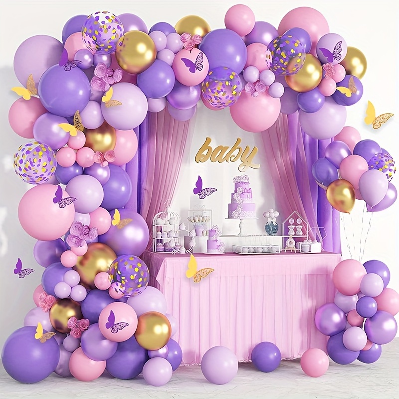 

108pcs Butterfly Balloons Garland Arch Kit Latex Balloon Birthday Party Decor Adult Wedding Balloon Baby Shower Decor Balloons Globos