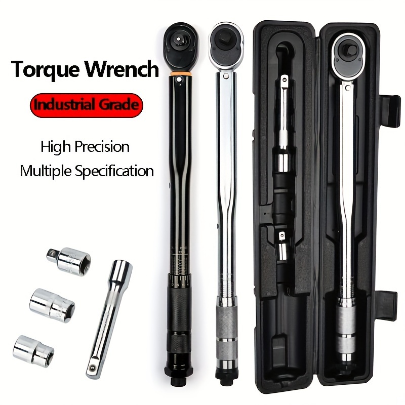 

5pcs-set Adjustable Torque Wrench, 1/2'' Drive Hand Tool, Car Bike Motorbike Disassembly Tool