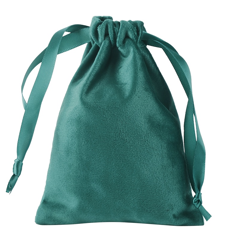 Custom Logo Velvet Drawstring Bags Set of 20