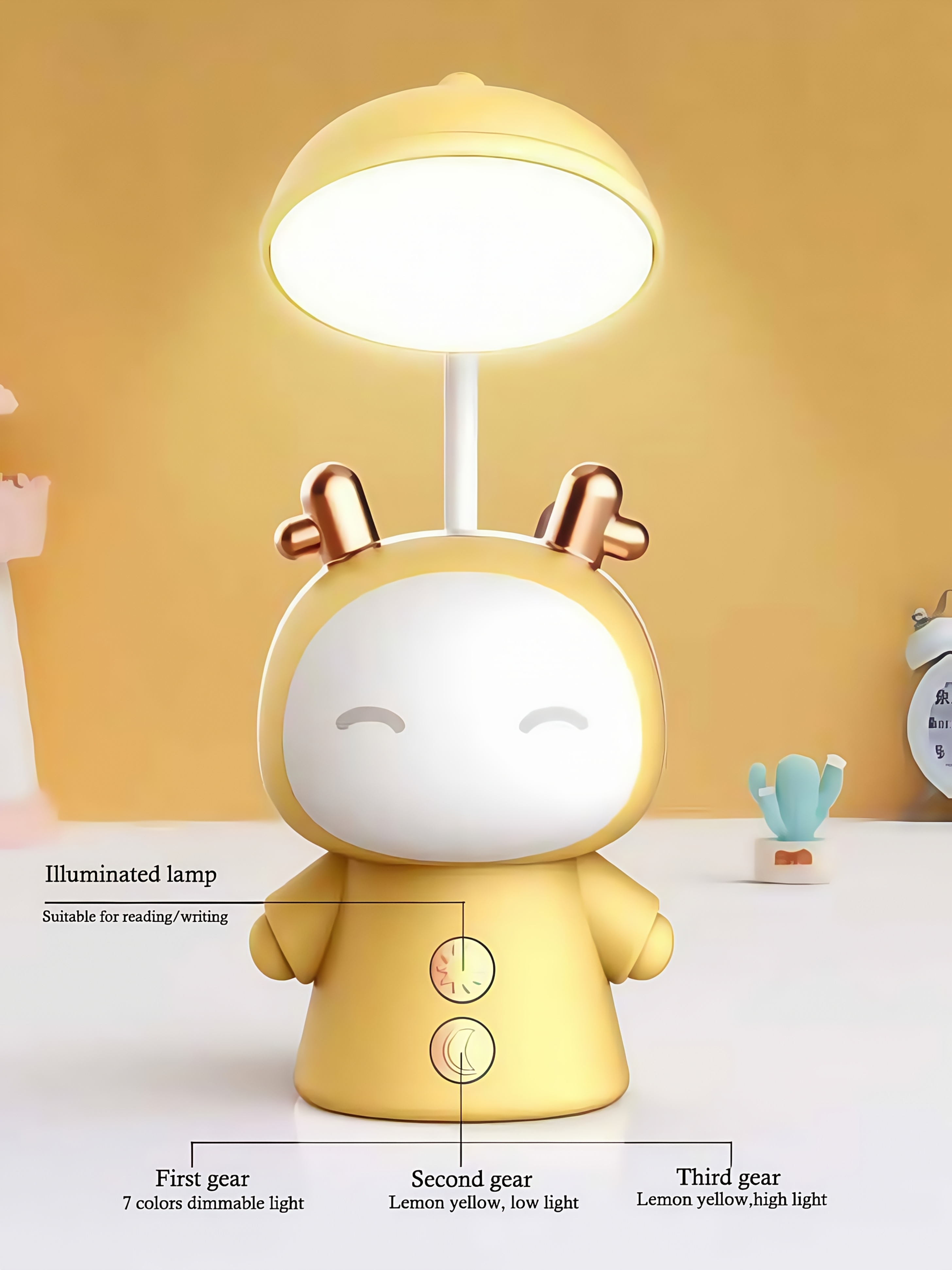 unlimited     doll table lamp foldable rechargeable eye protection bedside lamp supports usb multiple charging     for   three levels of brightness adjustable   Product details 4