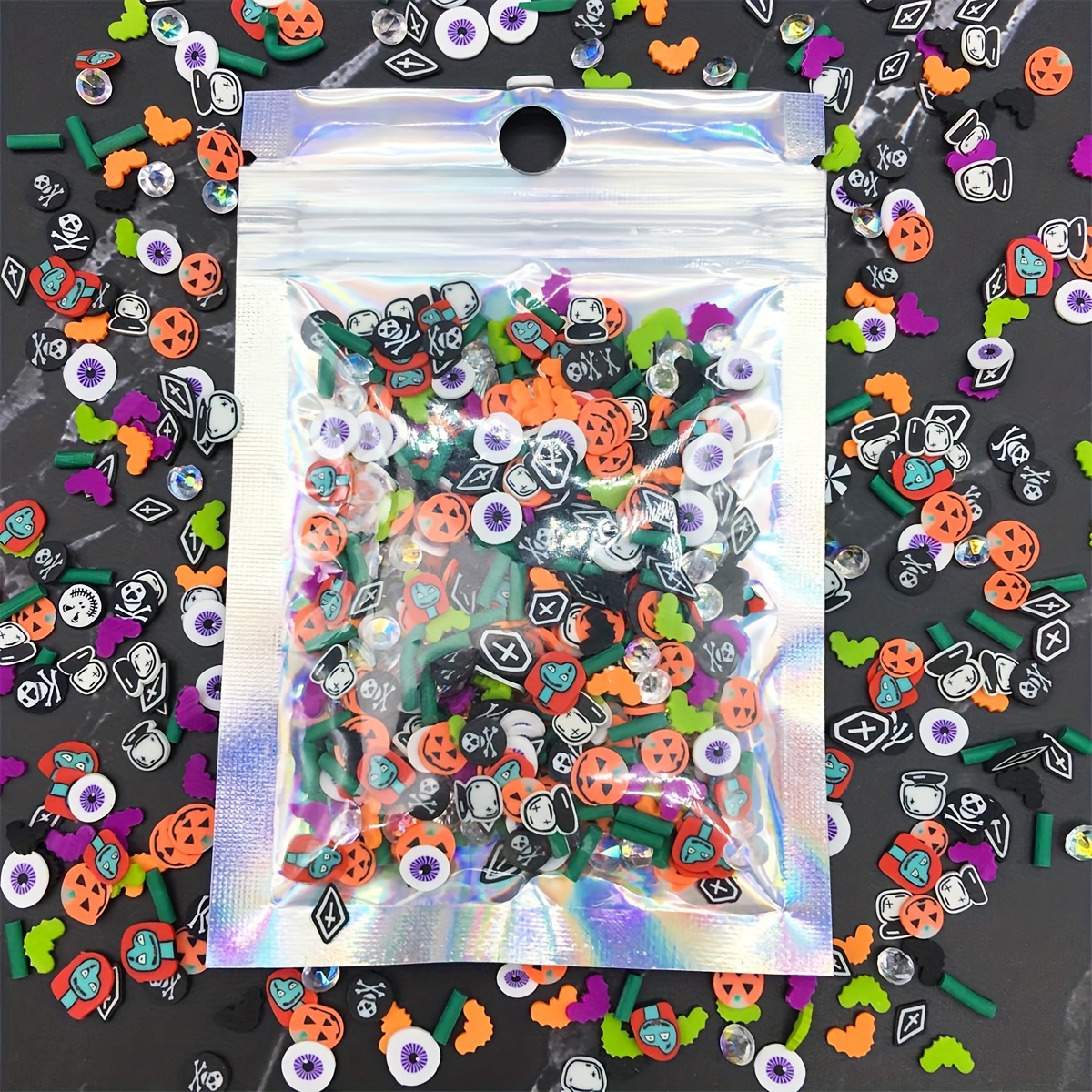 PATIKIL Fake Streusel, 100g – Polymer Clay, Für DIY, Nageldesign, Deko (Grün)