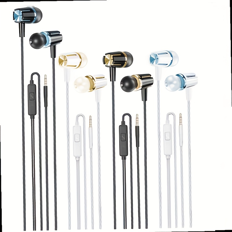 TEMU Auriculares con cable para teléfono móvil, auriculares con control con cable, micrófono incorporado para de definición, control con cable