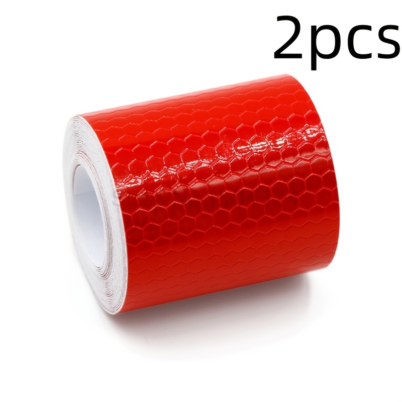 TEMU 2 Rolls Of Dot-c2 Reflective Tape, Measuring 2 Inches By 3.21 Feet, Designed For Safety Warnings. This Waterproof, Self-adhesive Tape Is Ideal
